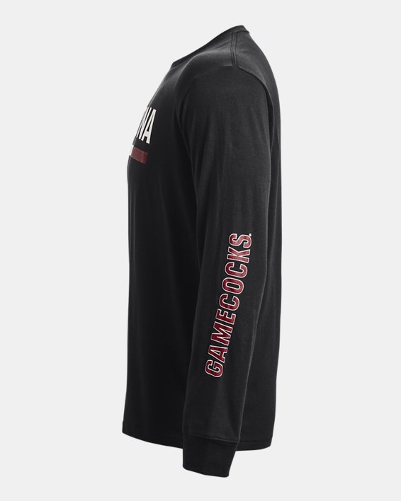 Men's UA Performance Cotton Collegiate Long Sleeve, Black, pdpMainDesktop image number 2